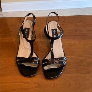 Vaneli Glossy Black Women's Sandals